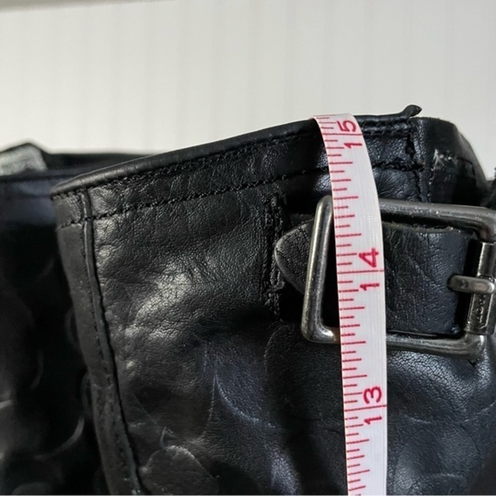 Frye x Coach Collab Knee Boots w Low Key Monogram/Logos - Picture 11 of 15